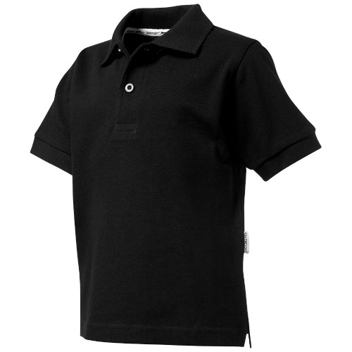 Slazenger Forehand Short Sleeve Kids Polo - Black