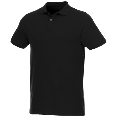 Beryl Short Sleeve Men'S Gots Organic Grs Recycled Polo - Black