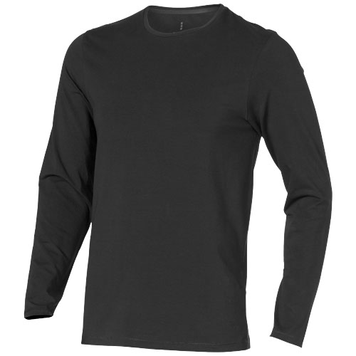 Ponoka Long Sleeve Men'S Organic T-Shirt - Anthracite