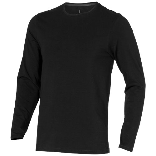 Ponoka Long Sleeve Men'S Organic T-Shirt - Black