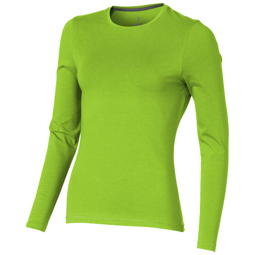 Ponoka Long Sleeve Women'S Organic T-Shirt - Apple Green