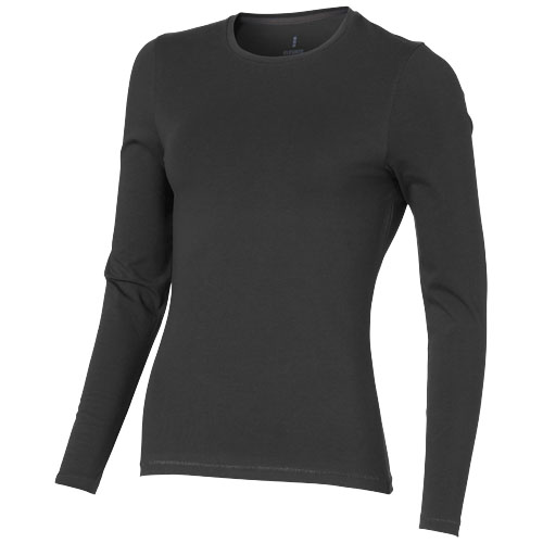 Ponoka Long Sleeve Women'S Organic T-Shirt - Anthracite