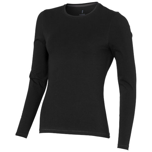 Ponoka Long Sleeve Women'S Organic T-Shirt - Black