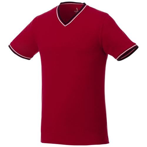 Elbert Short Sleeve Men'S Pique T-Shirt - Red, Navy, White