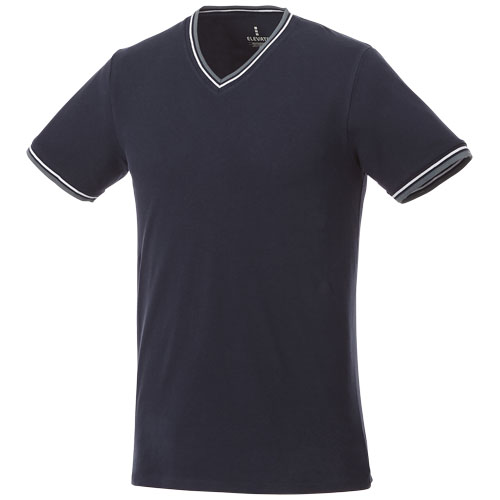 Elbert Short Sleeve Men'S Pique T-Shirt - Navy, Grey Melange, White
