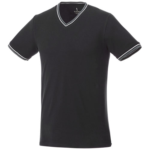 Elbert Short Sleeve Men'S Pique T-Shirt - Black, Grey Melange, White
