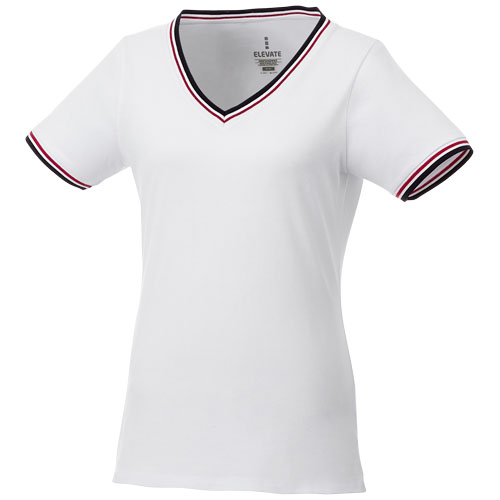 Elbert Short Sleeve Women'S Pique T-Shirt - White, Navy, Red
