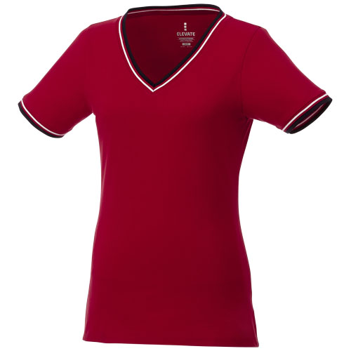 Elbert Short Sleeve Women'S Pique T-Shirt - Red, Navy, White