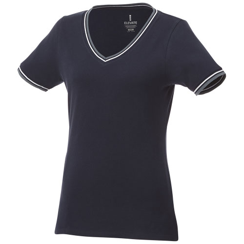 Elbert Short Sleeve Women'S Pique T-Shirt - Navy, Grey Melange, White