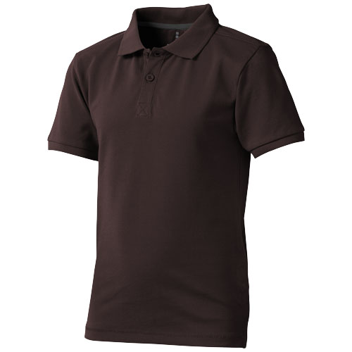 Calgary Short Sleeve Kids Polo - Chocolate Brown