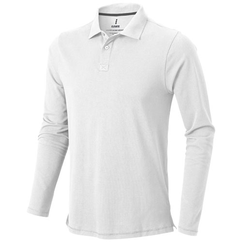 Oakville Long Sleeve Men'S Polo - White