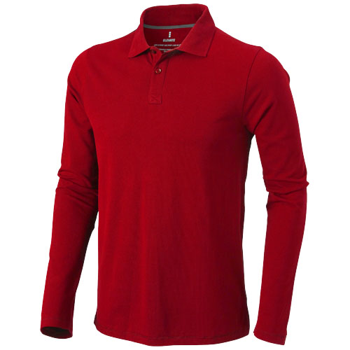 Oakville Long Sleeve Men'S Polo - Red