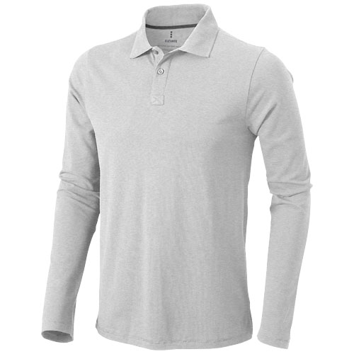 Oakville Long Sleeve Men'S Polo - Grey Melange