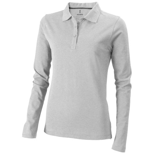 Oakville Long Sleeve Women'S Polo - Grey Melange