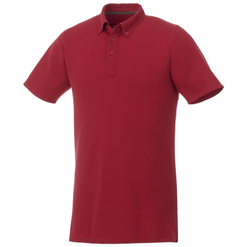 Atkinson Short Sleeve Button-Down Men'S Polo - Red