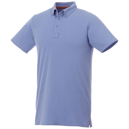 Atkinson Short Sleeve Button-Down Men'S Polo - Light Blue