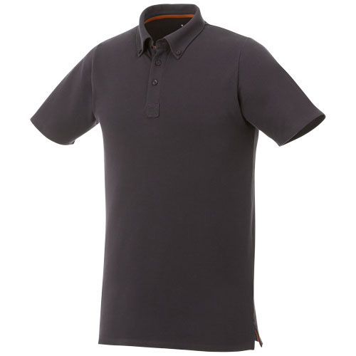Atkinson Short Sleeve Button-Down Men'S Polo - Storm Grey