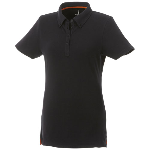 Atkinson Short Sleeve Button-Down Women'S Polo - Black
