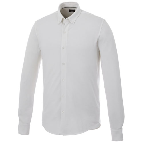 Bigelow Long Sleeve Men'S Pique Shirt - White