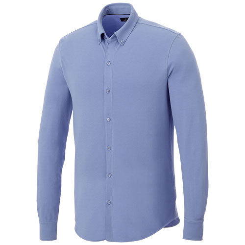 Bigelow Long Sleeve Men'S Pique Shirt - Light Blue