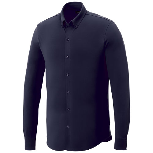 Bigelow Long Sleeve Men'S Pique Shirt - Navy