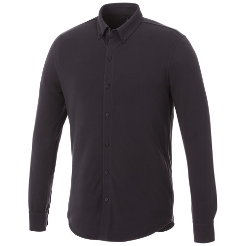 Bigelow Long Sleeve Men'S Pique Shirt - Storm Grey