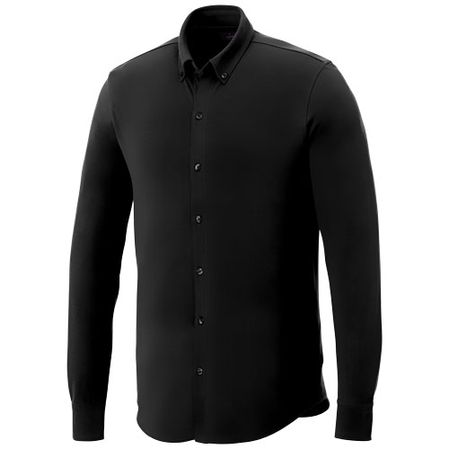 Bigelow Long Sleeve Men'S Pique Shirt - Black