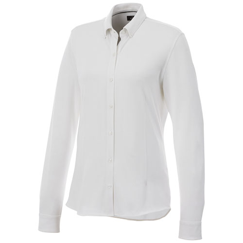 Bigelow Long Sleeve Women'S Pique Shirt - White
