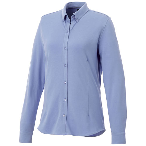 Bigelow Long Sleeve Women'S Pique Shirt - Light Blue