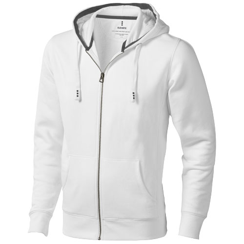Arora Hooded Full Zip Sweater - White