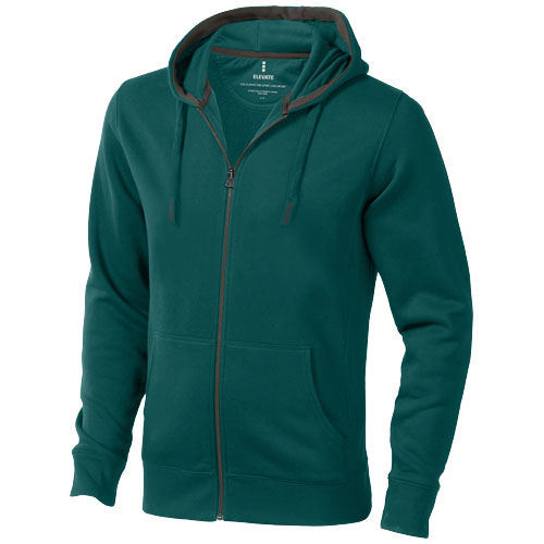 Arora Hooded Full Zip Sweater - Forest Green