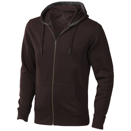 Arora Hooded Full Zip Sweater - Chocolate Brown