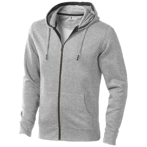Arora Hooded Full Zip Sweater - Grey Melange