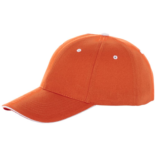 Brent 6 Panel Sandwich Cap - Orange