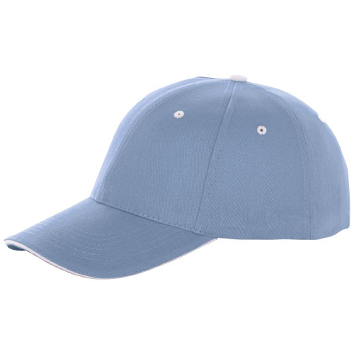 Brent 6 Panel Sandwich Cap - Light Blue