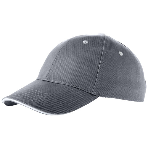 Brent 6 Panel Sandwich Cap - Steel Grey