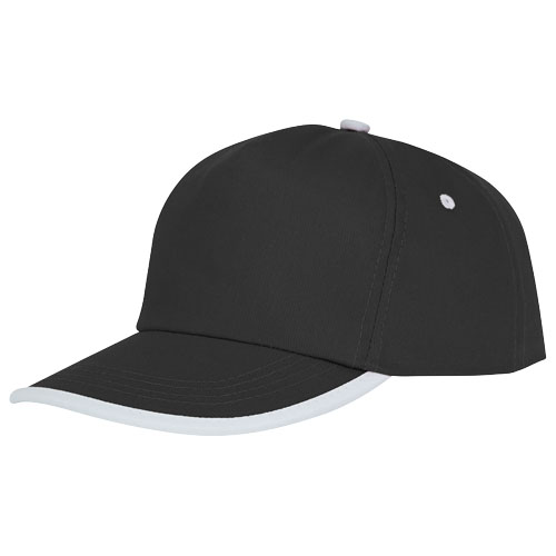 Nestor 5 Panel Cap With Piping - Black, White