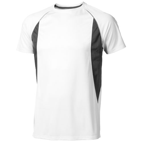 Quebec Short Sleeve Men'S Cool Fit T-Shirt - White, Anthracite