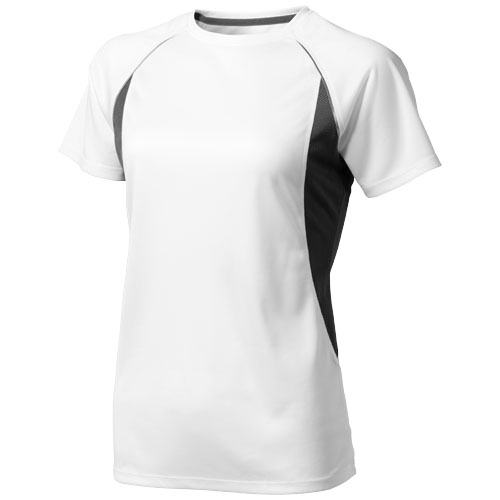 Quebec Short Sleeve Women'S Cool Fit T-Shirt - White, Anthracite