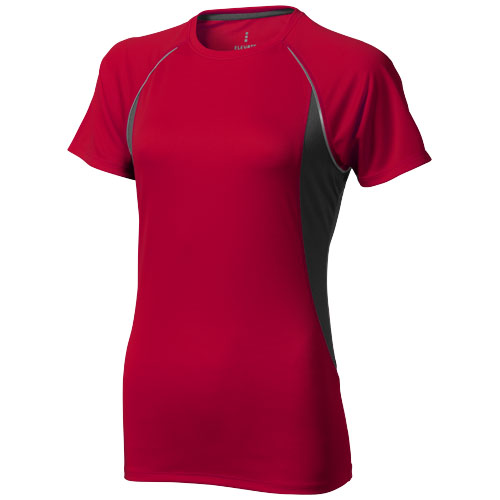 Quebec Short Sleeve Women'S Cool Fit T-Shirt - Red, Anthracite