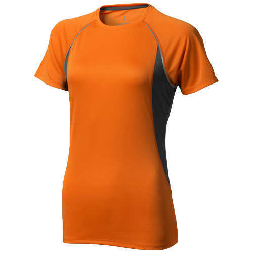 Quebec Short Sleeve Women'S Cool Fit T-Shirt - Orange, Anthracite