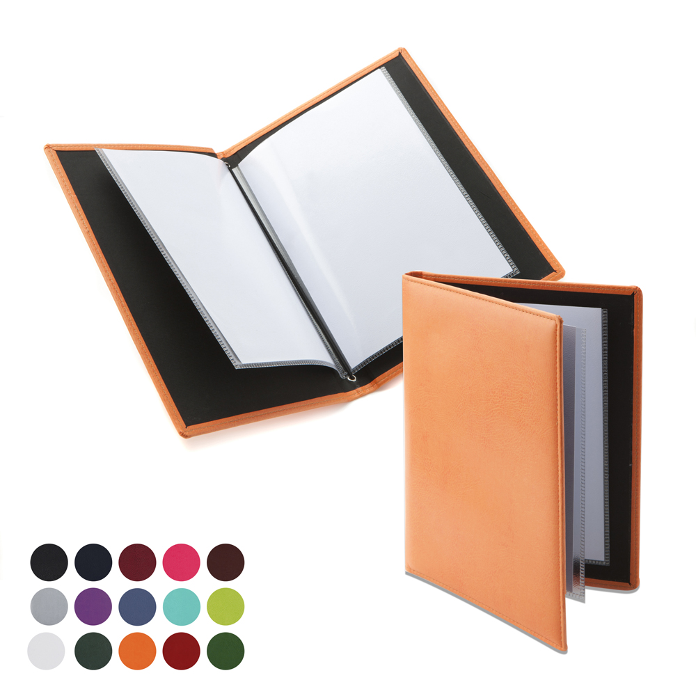 A5 Information, Wine List Or Menu Holder With Eight Clear Pages