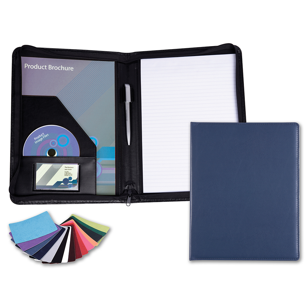 Belluno A4 Zipped Conference Folder In A Choice Of Colours