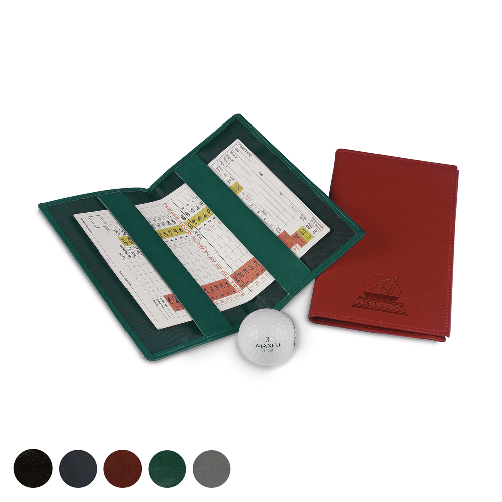 Leather Golf Score Card Holder