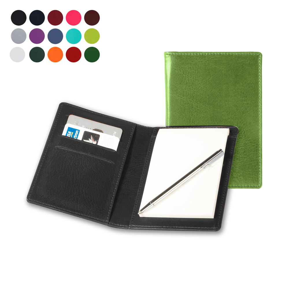 Pocket Jotter With Credit Card Pockets & Pen