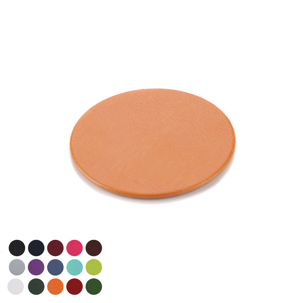 Round Coaster In Belluno Vegan Leather Look PU