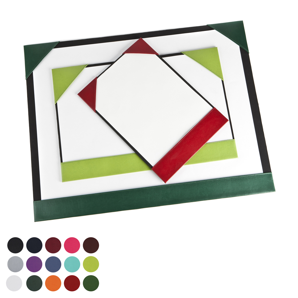 A4 Desk Pad Blotter In Belluno Vegan Leather Look PU