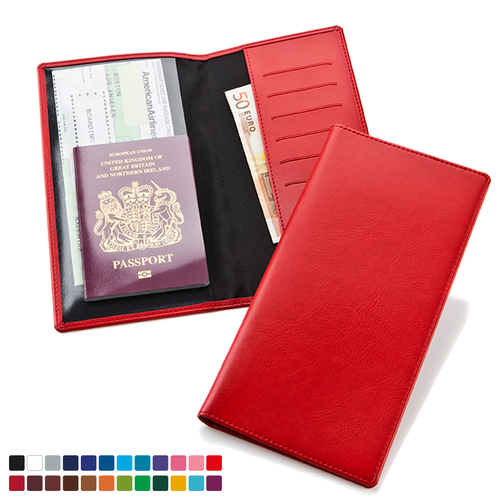Travel Wallet With One Clear Pocket & One Material Pocket With Card Slots