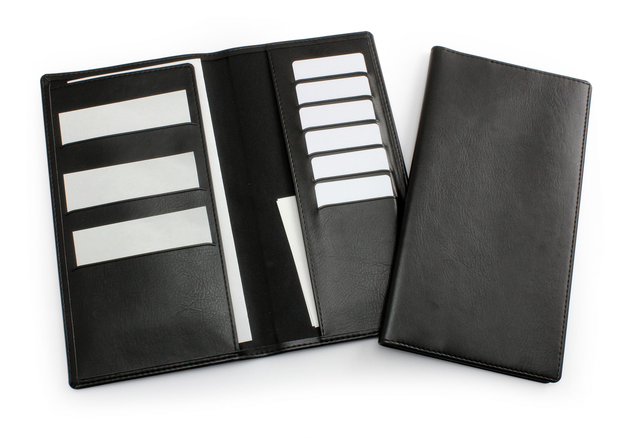 Black Travel Wallet In Leather Look Belluno Pu