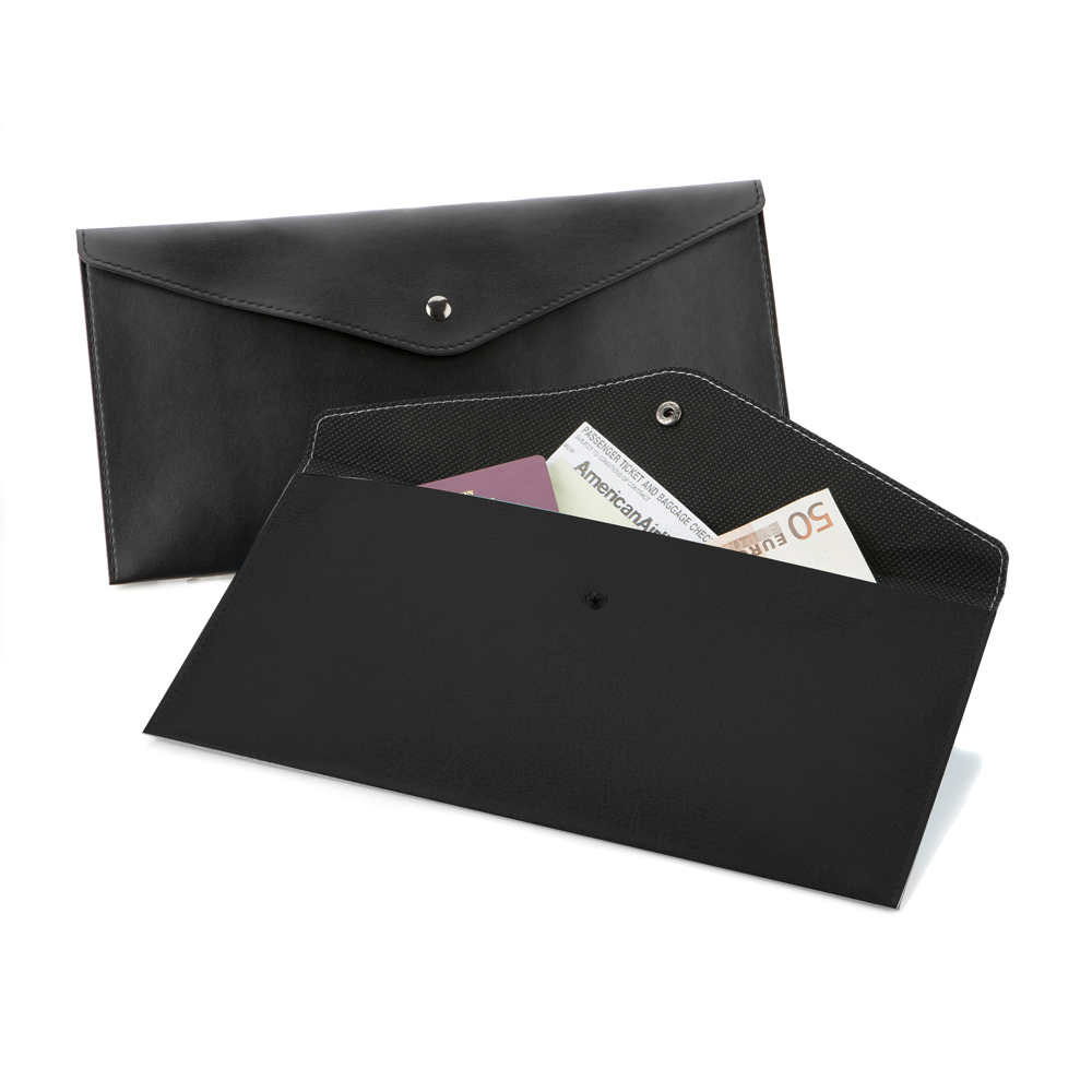 Black Belluno Envelope Style Travel Or Document Wallet
